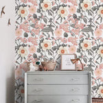 Blooming White Flowers Wall Mural