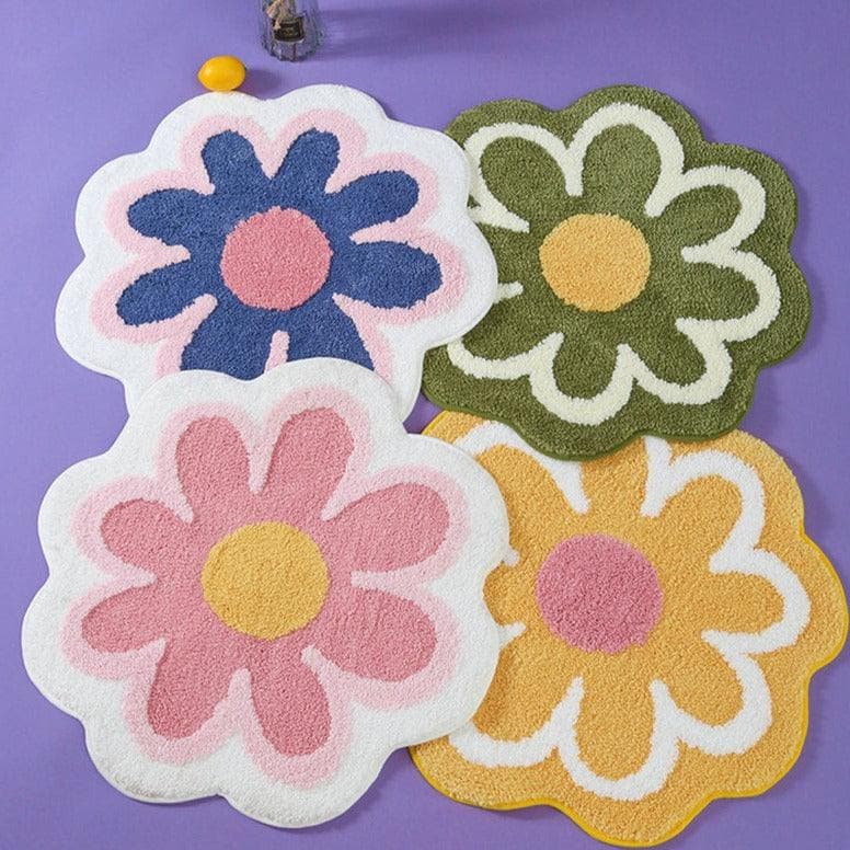 Blossoming Flower Accent Rug Bath Mat