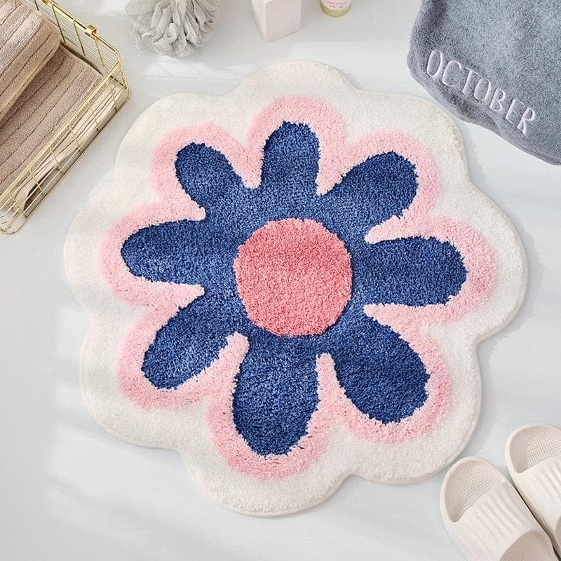 Blossoming Flower Accent Rug Bath Mat - MAIA HOMES