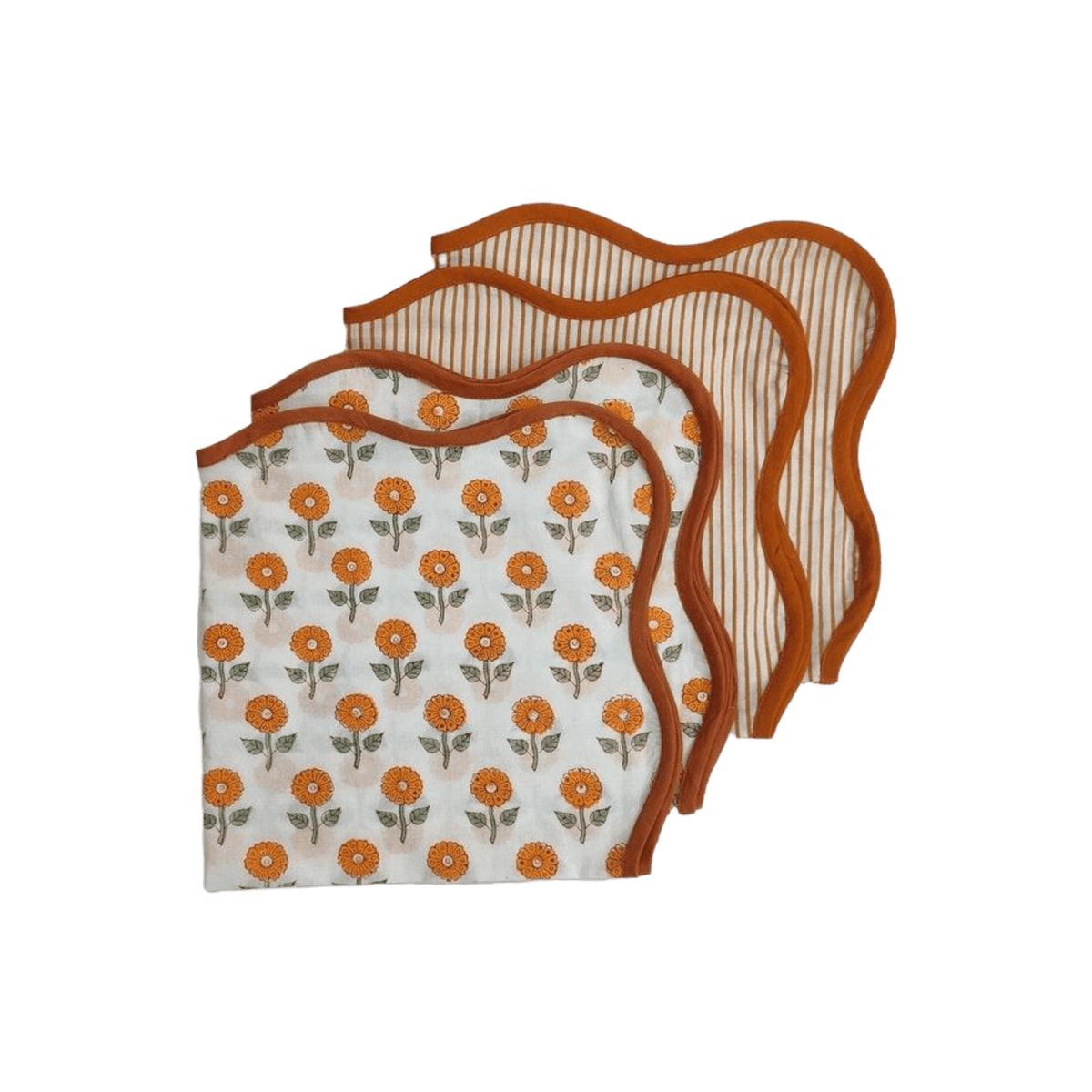 Blossoming Nursery Hand Block Printed Cotton Napkins