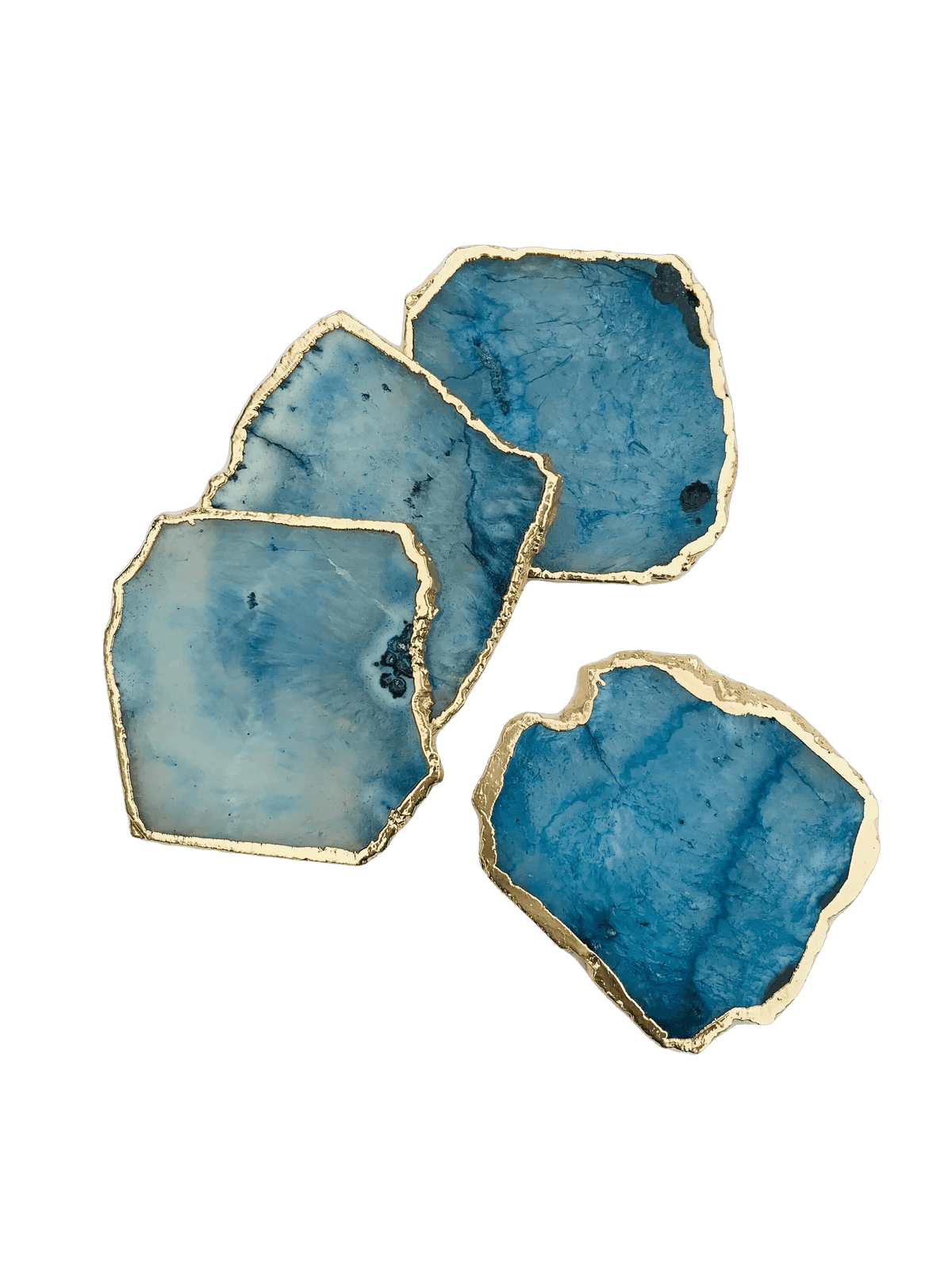 Blue Agate Coasters - Set of 4