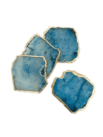 Blue Agate Coasters - Set of 4