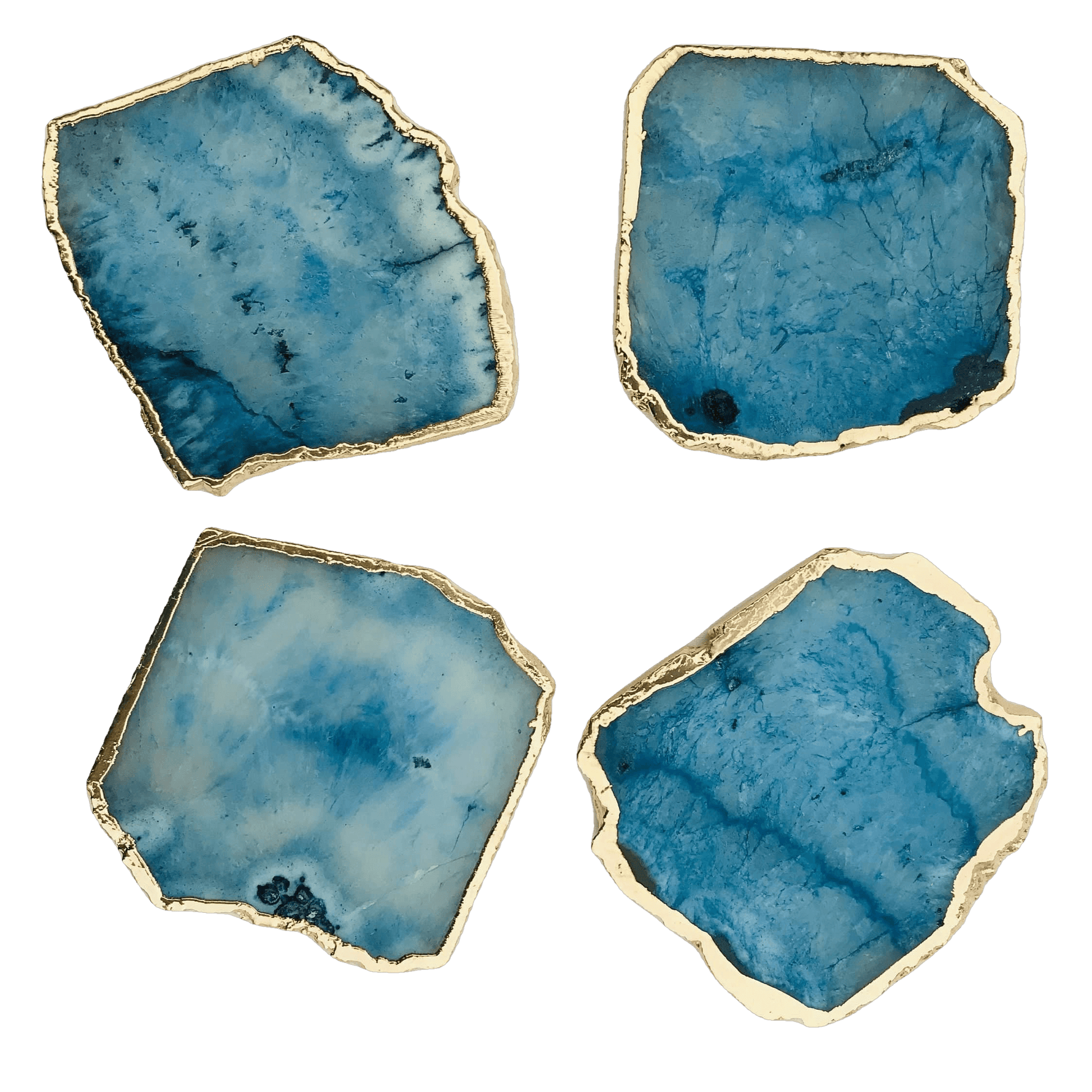 Blue Agate Coasters - Set of 4 OS