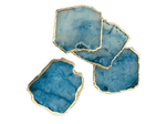 Blue Agate Coasters - Set of 4