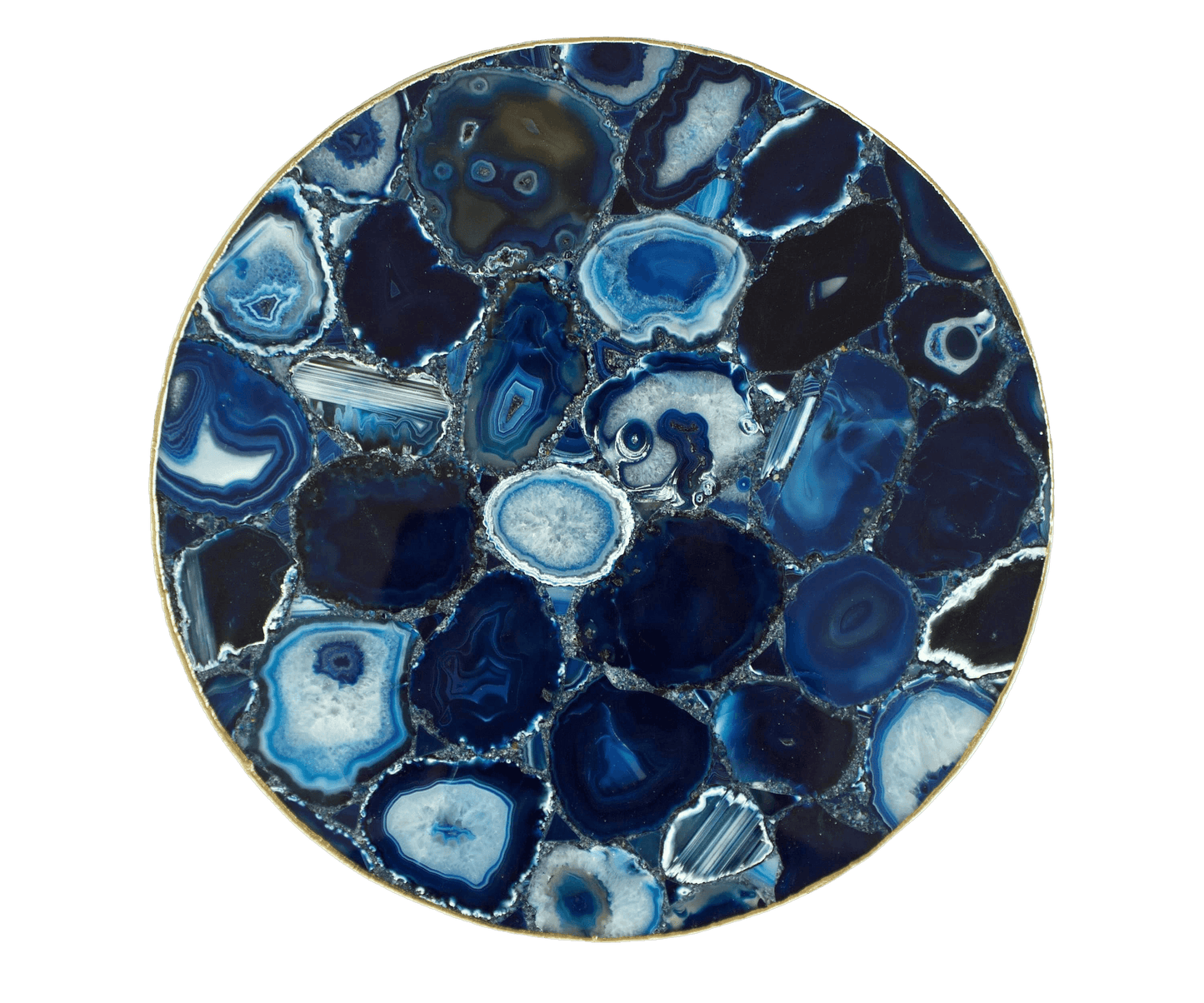 Blue Agate Countertop Lazy Susan Centerpiece - MAIA HOMES