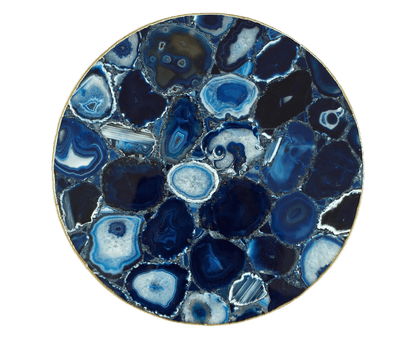 Blue Agate Countertop Lazy Susan Centerpiece - MAIA HOMES