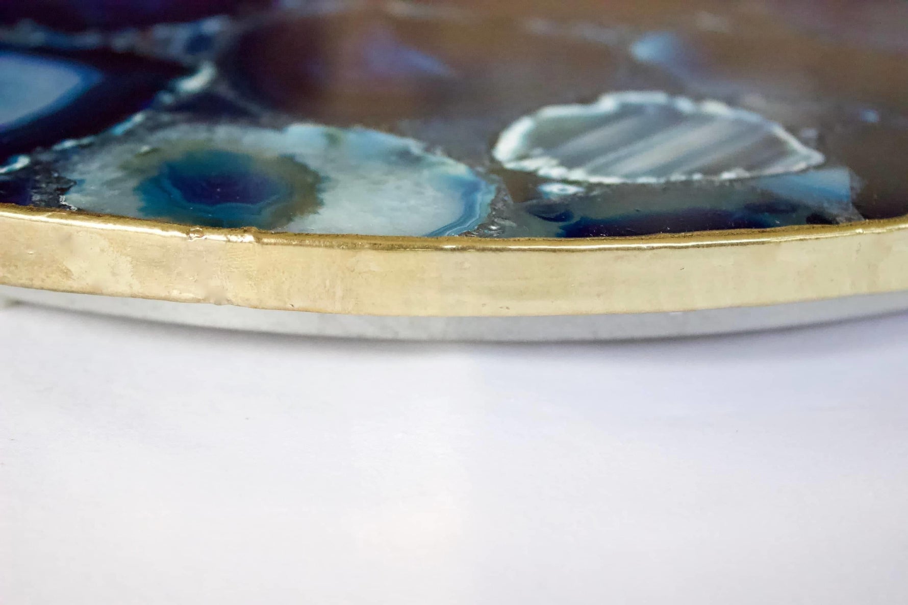 Blue Agate Countertop Lazy Susan Centerpiece