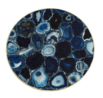 Blue Agate Round Coffee Side Table