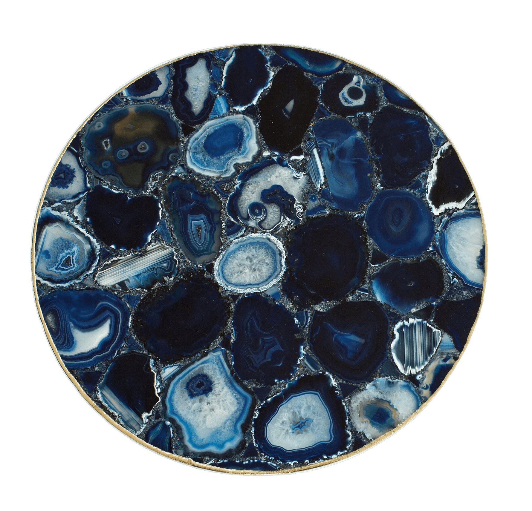 Blue Agate Round Coffee Side Table