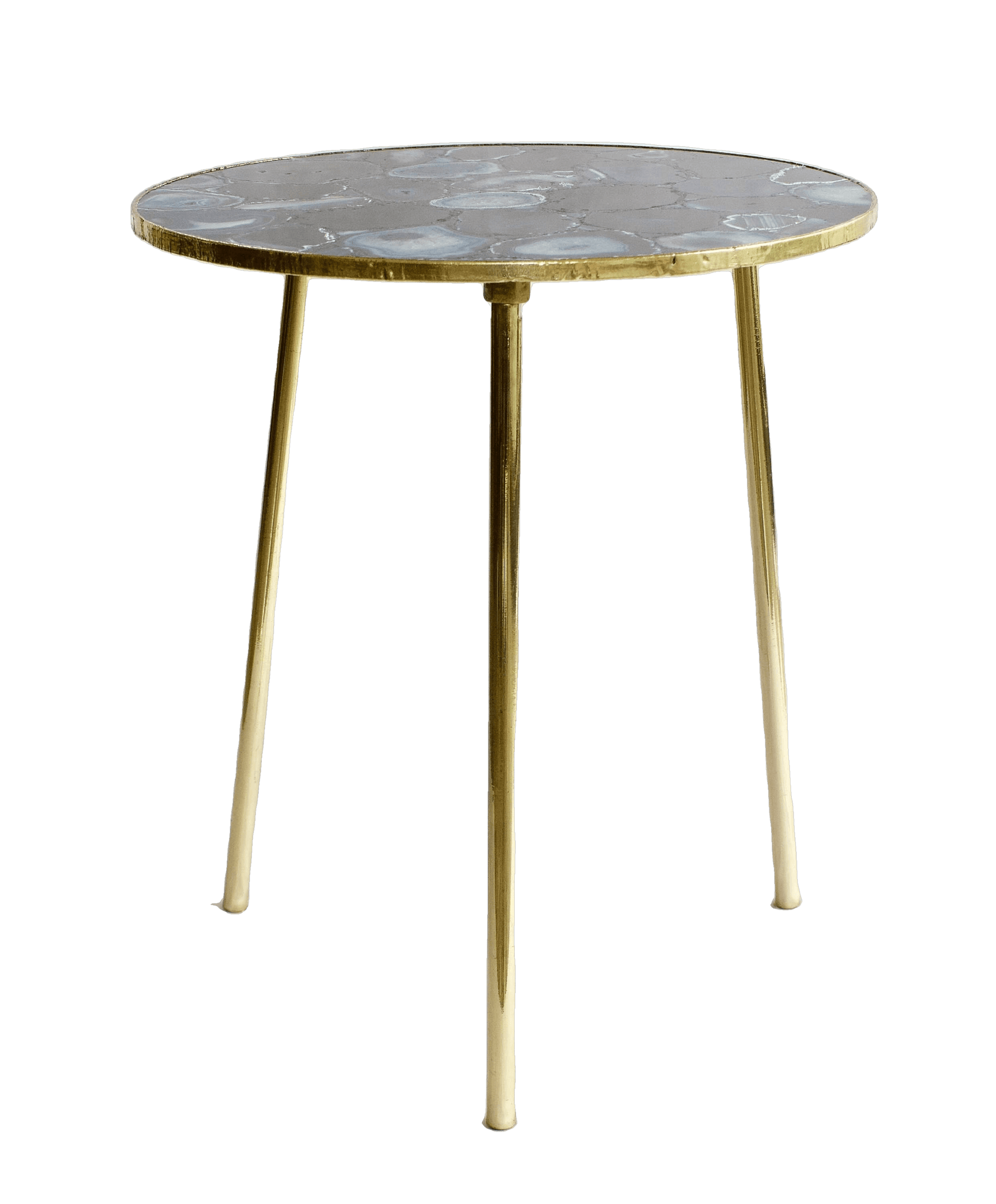 Blue Agate Round Coffee Side Table