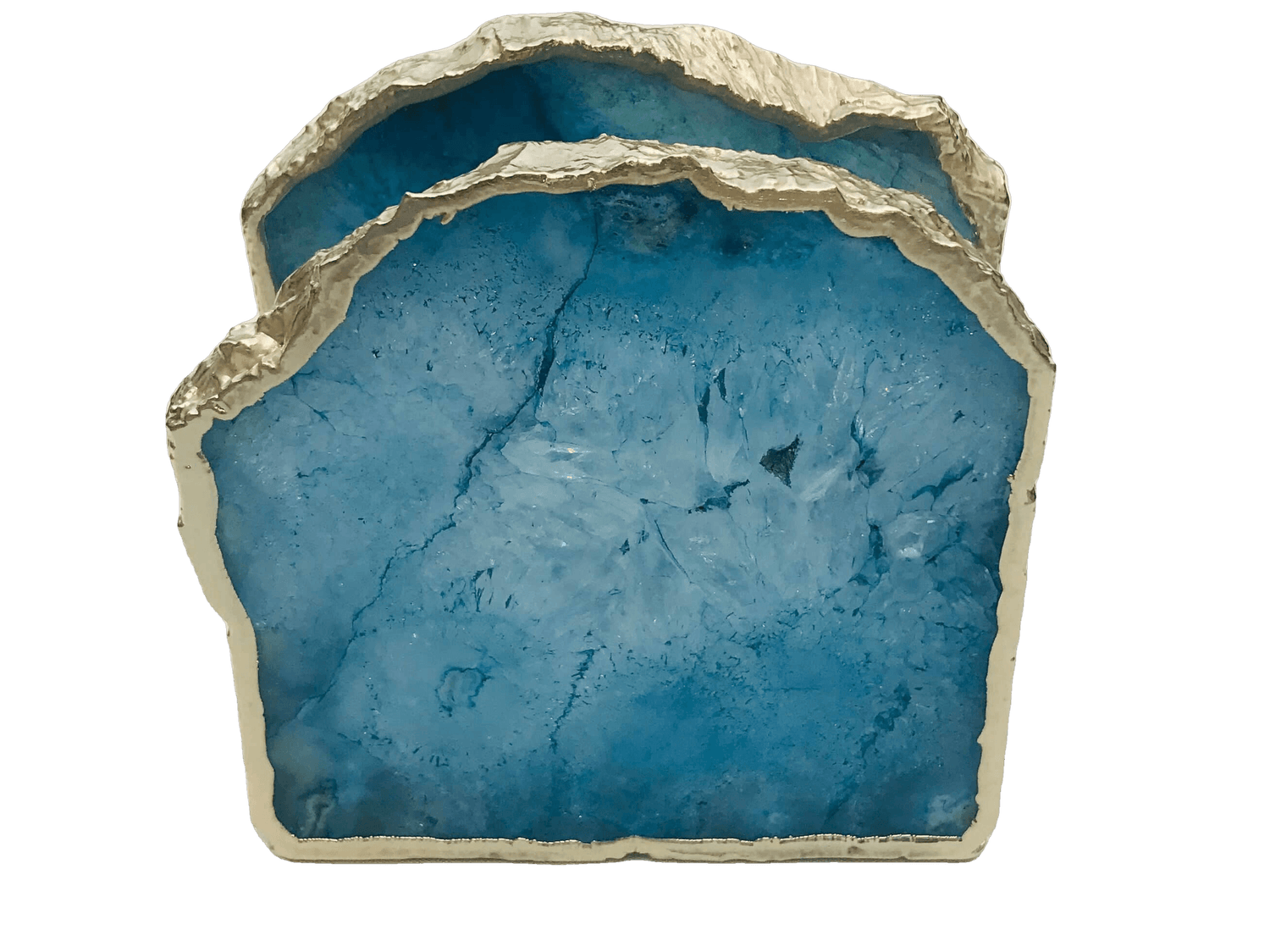 Blue Agate Stone Napkin Holder