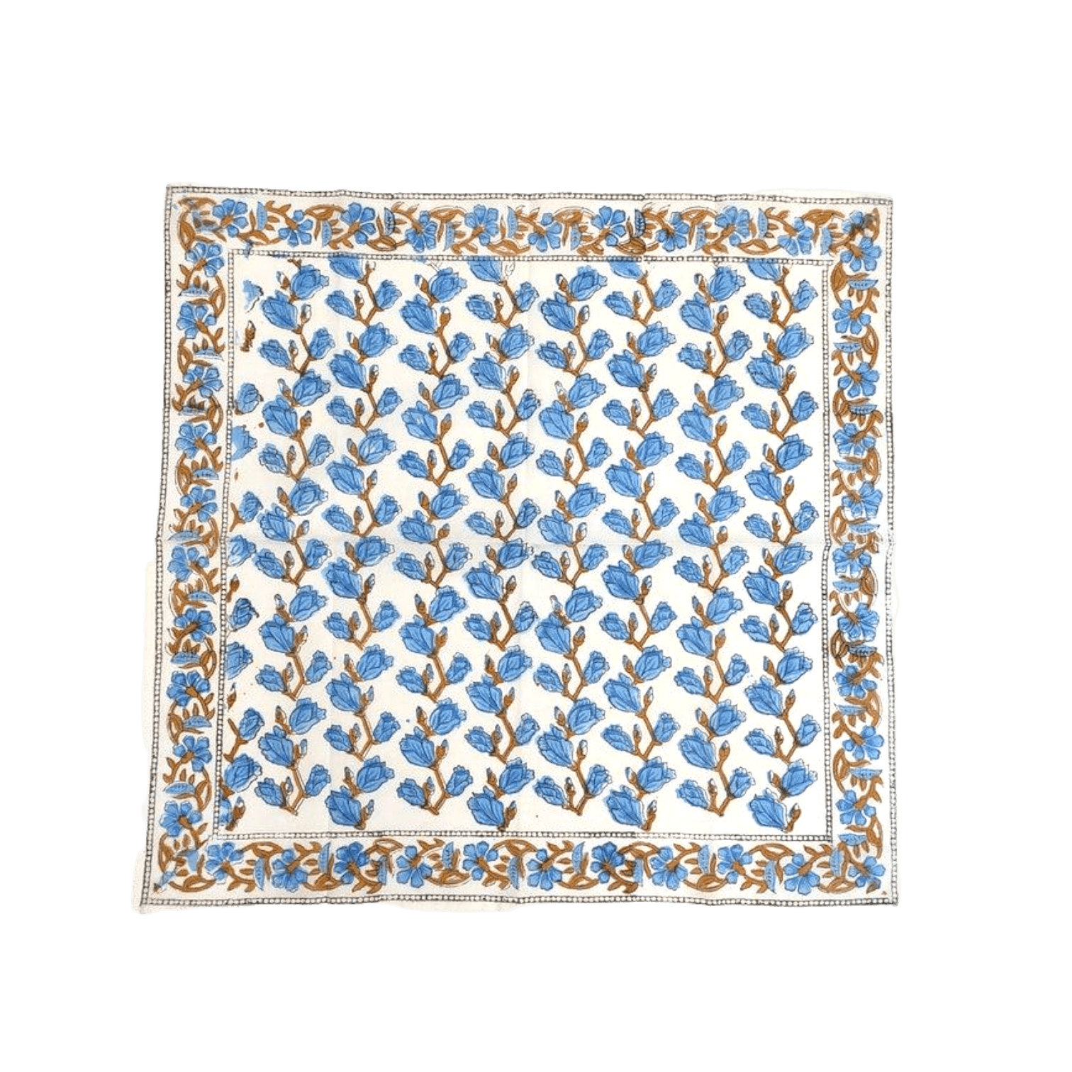 Blue Aiya Hand Block Printed Cotton Napkins