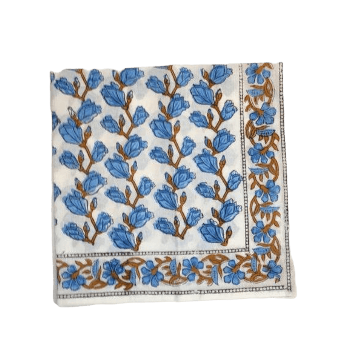 Blue Aiya Hand Block Printed Cotton Napkins