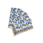 Blue Aiya Hand Block Printed Cotton Napkins