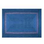 Blue and Gray Braided Area Jute Rug