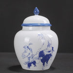 Blue and White Chinoiserie Classic Ginger Jar Playful