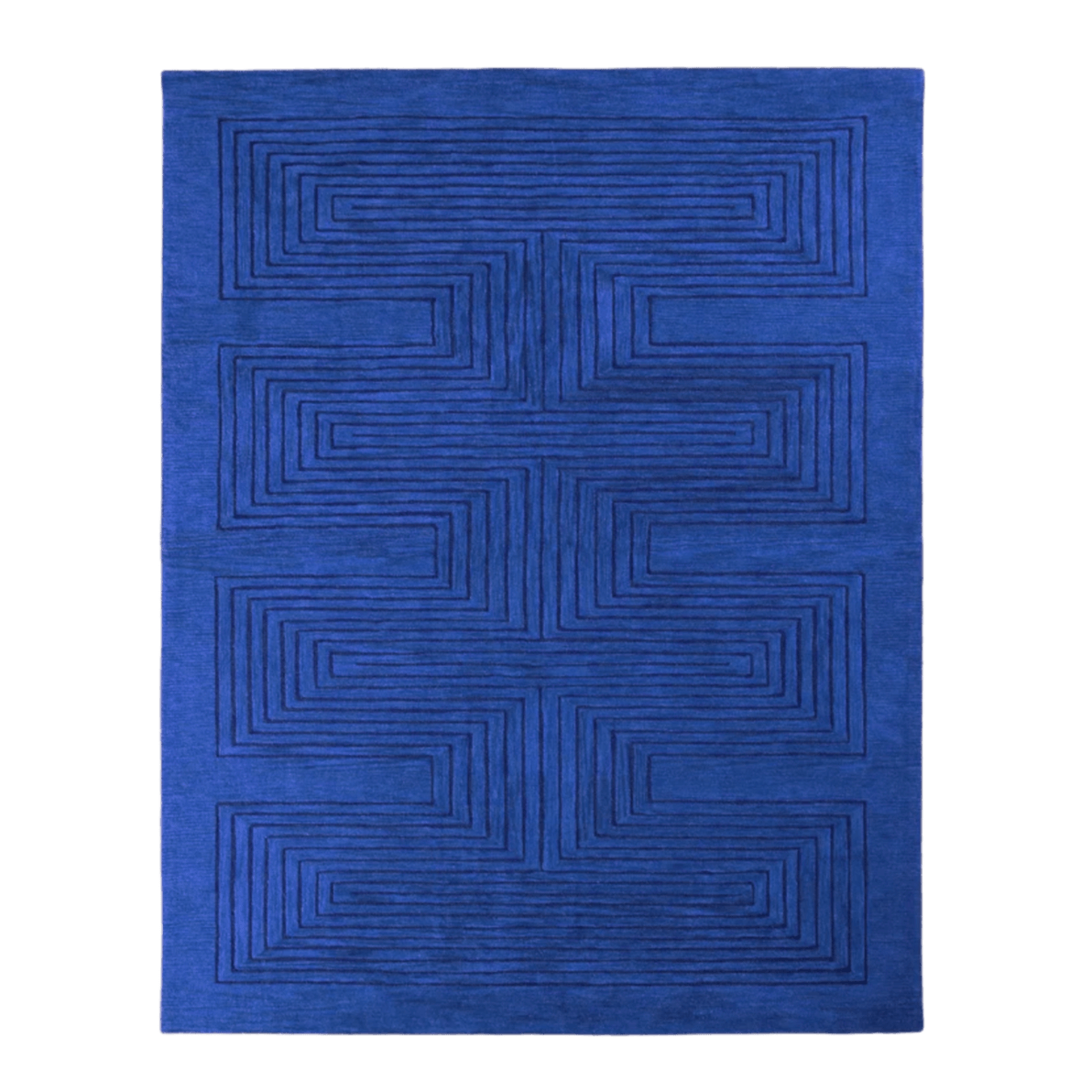 Blue Artic Geo Modern Hand Tufted Wool Rug