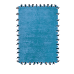 Blue Bees Love Hand Tufted Wool Rug