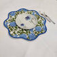 Blue Botanical Round scalloped Placemats