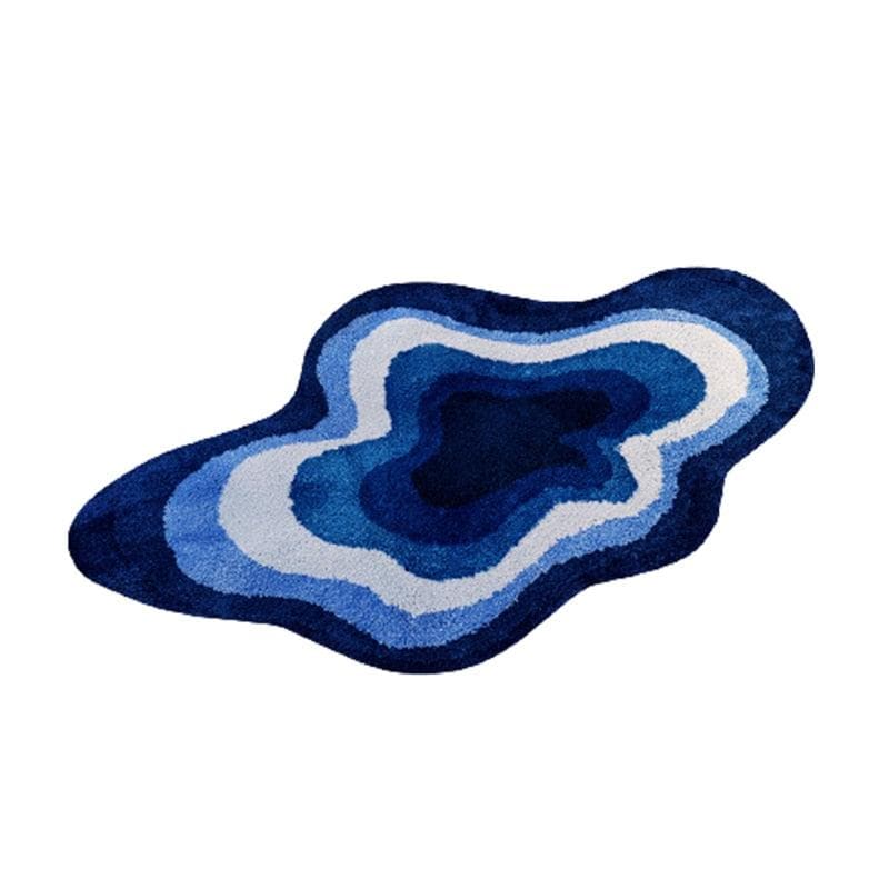 Blue Cloud Shaped Accent Rug Default Title