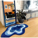 Blue Cloud Shaped Accent Rug