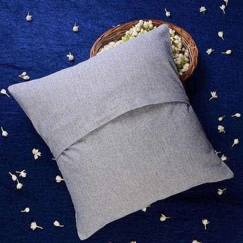 Blue Cotton Chambray Cushion Covers - Pack of 2