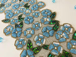 Blue Flowers in the Spring Beaded Table Runner