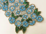 Blue Flowers in the Spring Beaded Table Runner