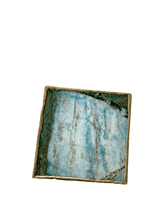 Blue-Green Composite Agate Coasters - Set of 4