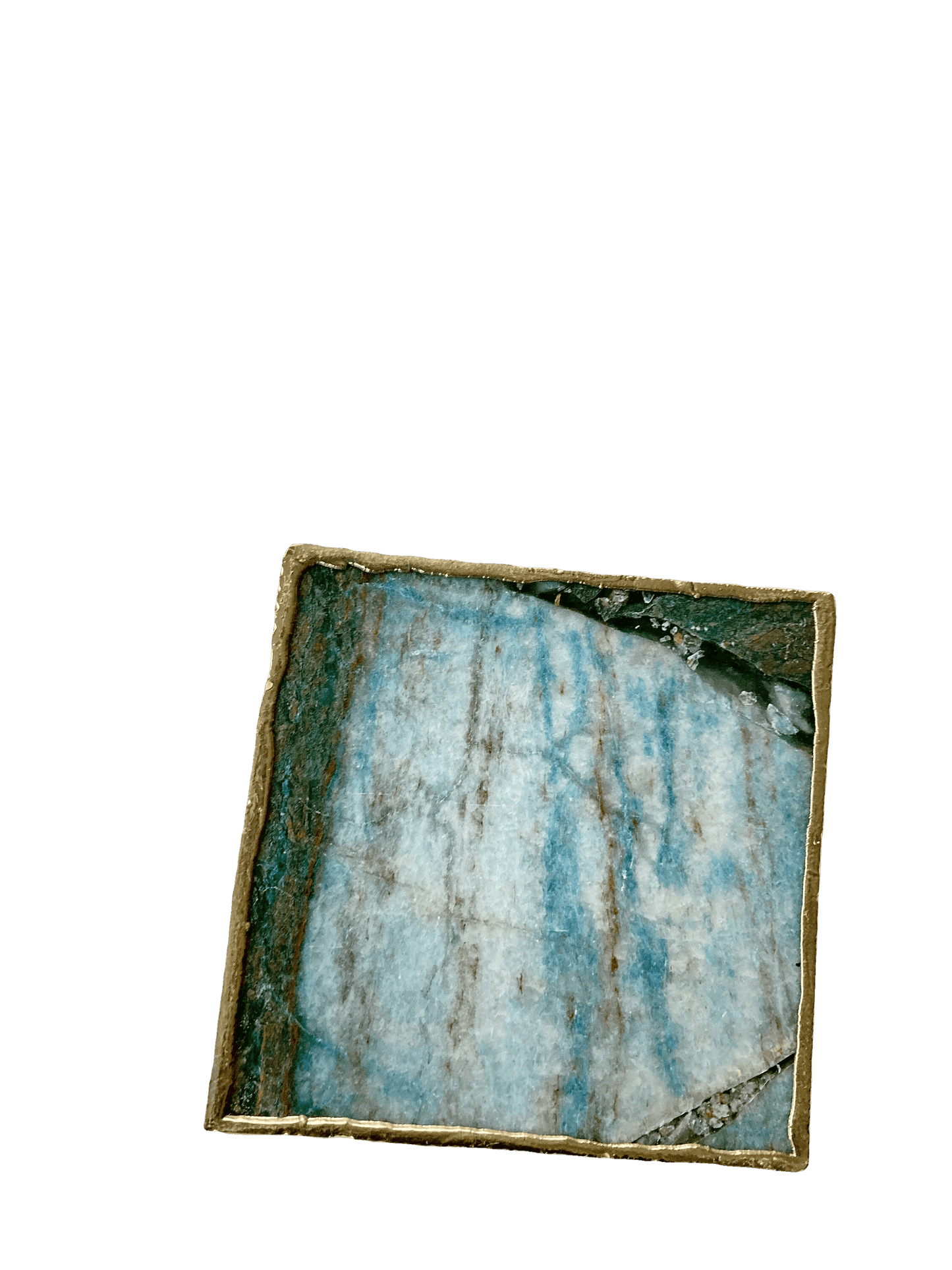 Blue-Green Composite Agate Coasters - Set of 4 - MAIA HOMES
