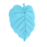 Blue Monster Leaf Cotton Bath Rug