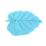 Blue Monster Leaf Cotton Bath Rug