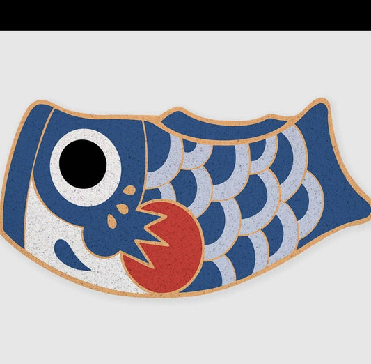 Blue Oriental Fish Door Mat - MAIA HOMES