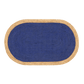 Blue Oval Jute Rug - MAIA HOMES