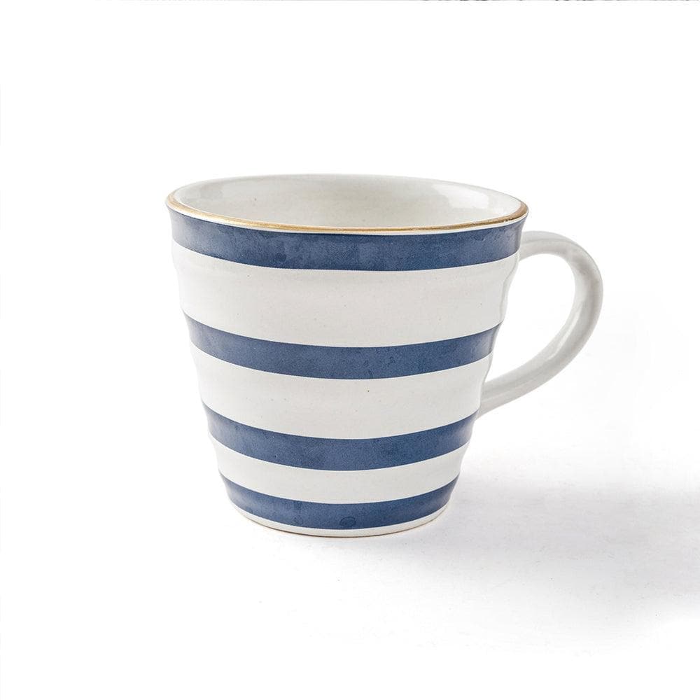 Blue Stripe Coffee Mug Set of 2 Pcs - MAIA HOMES