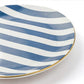 Blue Stripe Snacks Plate, Set of 4 Pcs - MAIA HOMES