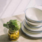 Blue Trim on White Porcelain Dinnerware - MAIA HOMES
