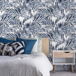 Blue Tropical Coconut Palm Leaves Wallpaper