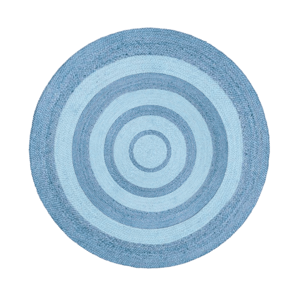 Blue Tulila Jute Round Rug