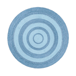 Blue Tulila Jute Round Rug