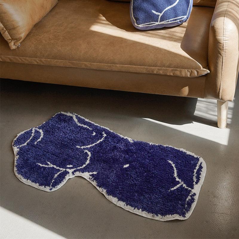 Blue Venus Goddess-Shaped Bath Rug