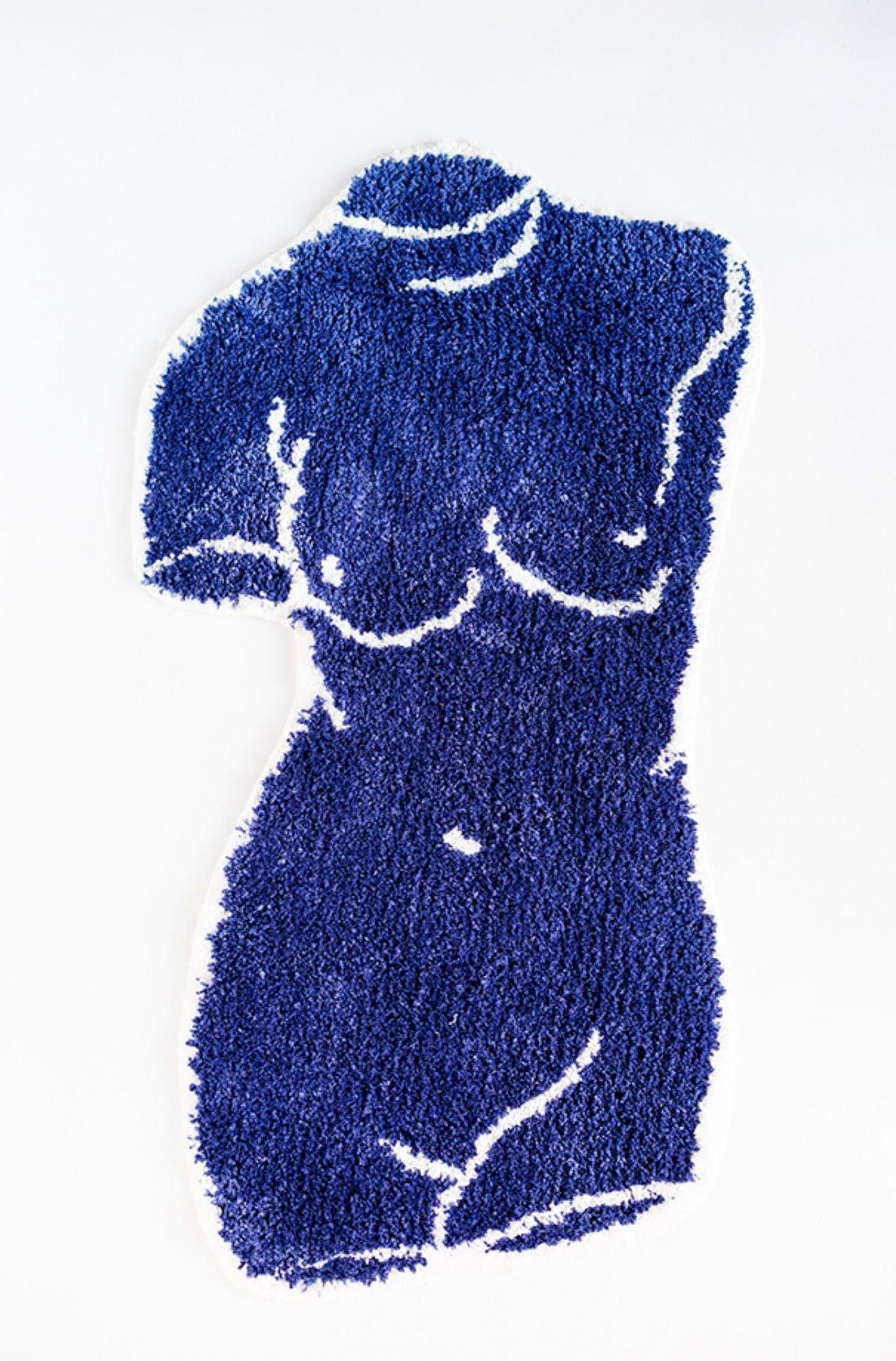 Blue Venus Goddess-Shaped Bath Rug Default Title