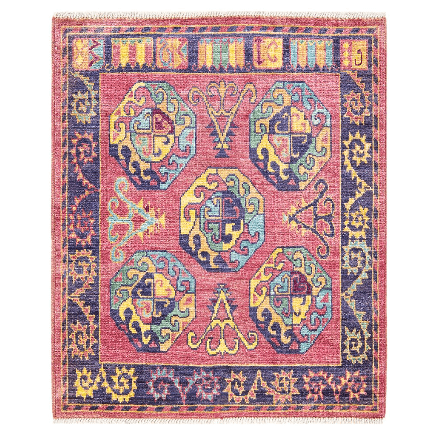 Blushing Desi Tribunal Wool Hand Knotted Area Rug