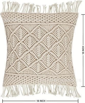 Boho Cotton Embroidered Throw Pillow Cushion Cover