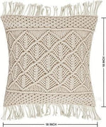 Boho Cotton Embroidered Throw Pillow Cushion Cover