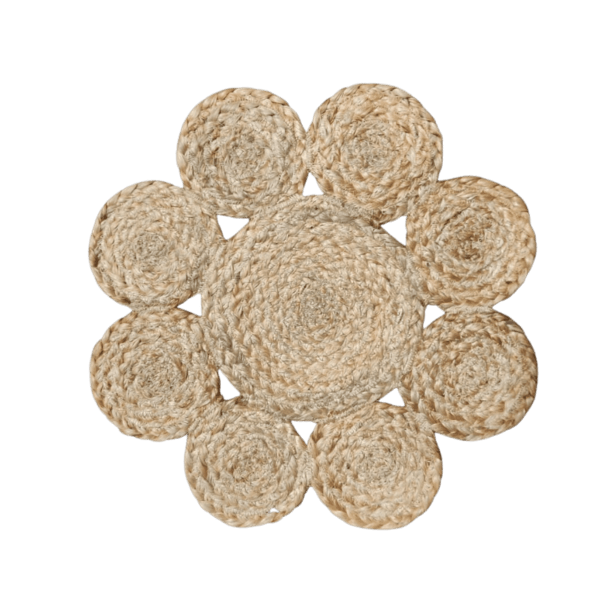 Boho Distressed Circles of Life Jute Placemat - Set of 10