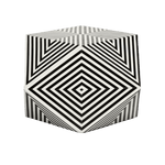 Bone Inlay Black and White Geometric Stardom Coffee Table