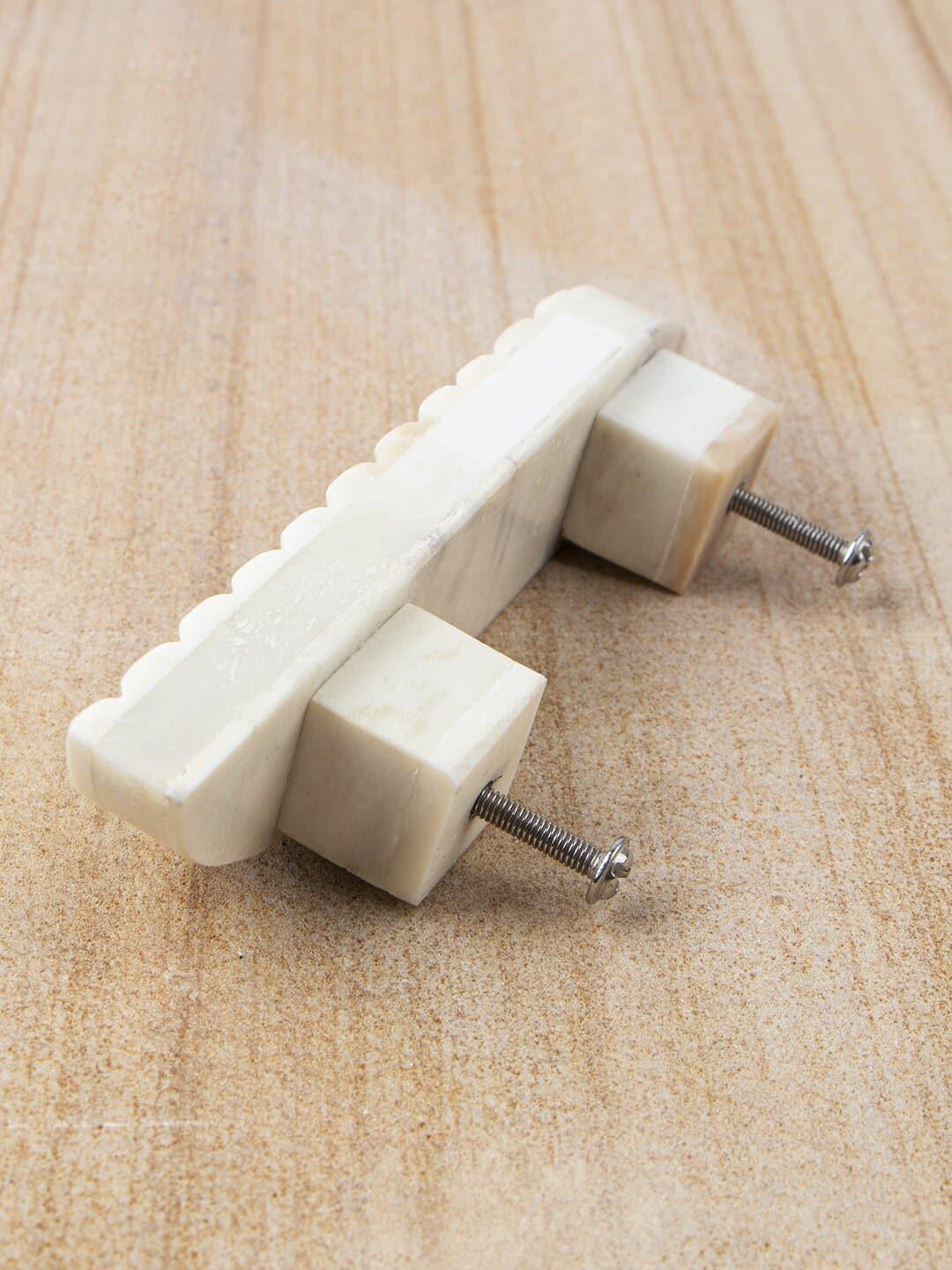 Bone-Inlay Curved Cabinet Drawer Pulls