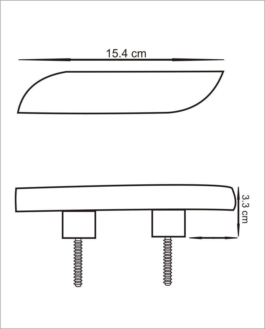 Bone-Inlay Curved Cabinet Drawer Pulls