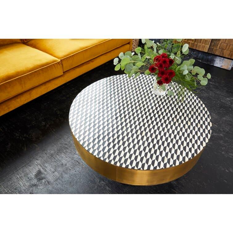 Bone Inlay Parisian Round Coffee Table